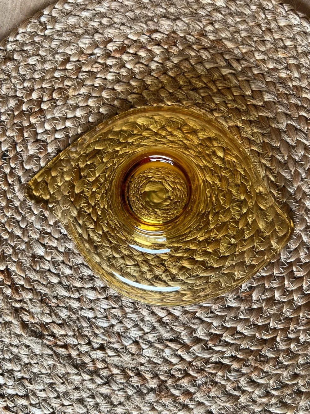 Vintage VIKING Epic Glass MCM Divided Bon Bon Dish Amber YELLOW